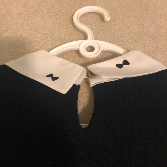 💜Long Sleeve With Bow Pattern, Collared Blouse - Picture 2 of 10